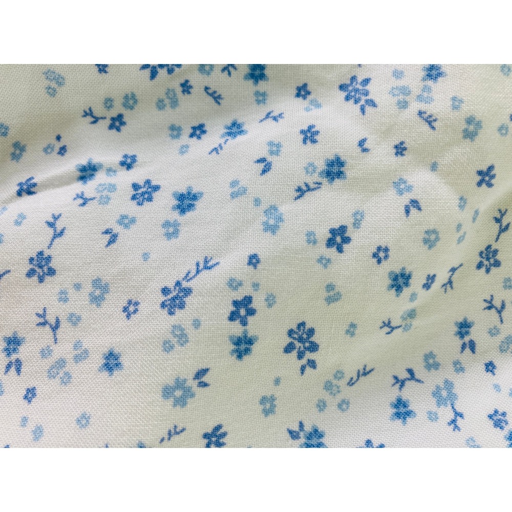 Hollister‎ Babydoll Mini Sundress White Blue Ditsy Floral Lined Ruffle (Size L) - Picture 10 of 14